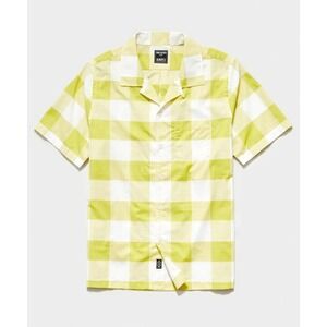 Todd Snyder + ALBIATE Italian Camp Collar Shirt Yellow Plaid